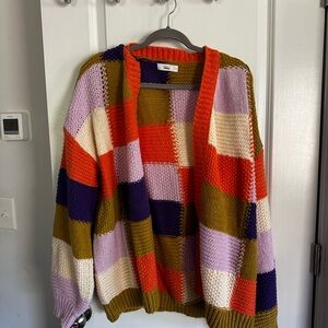 Talulah Multicolor Patchwork Cardigan